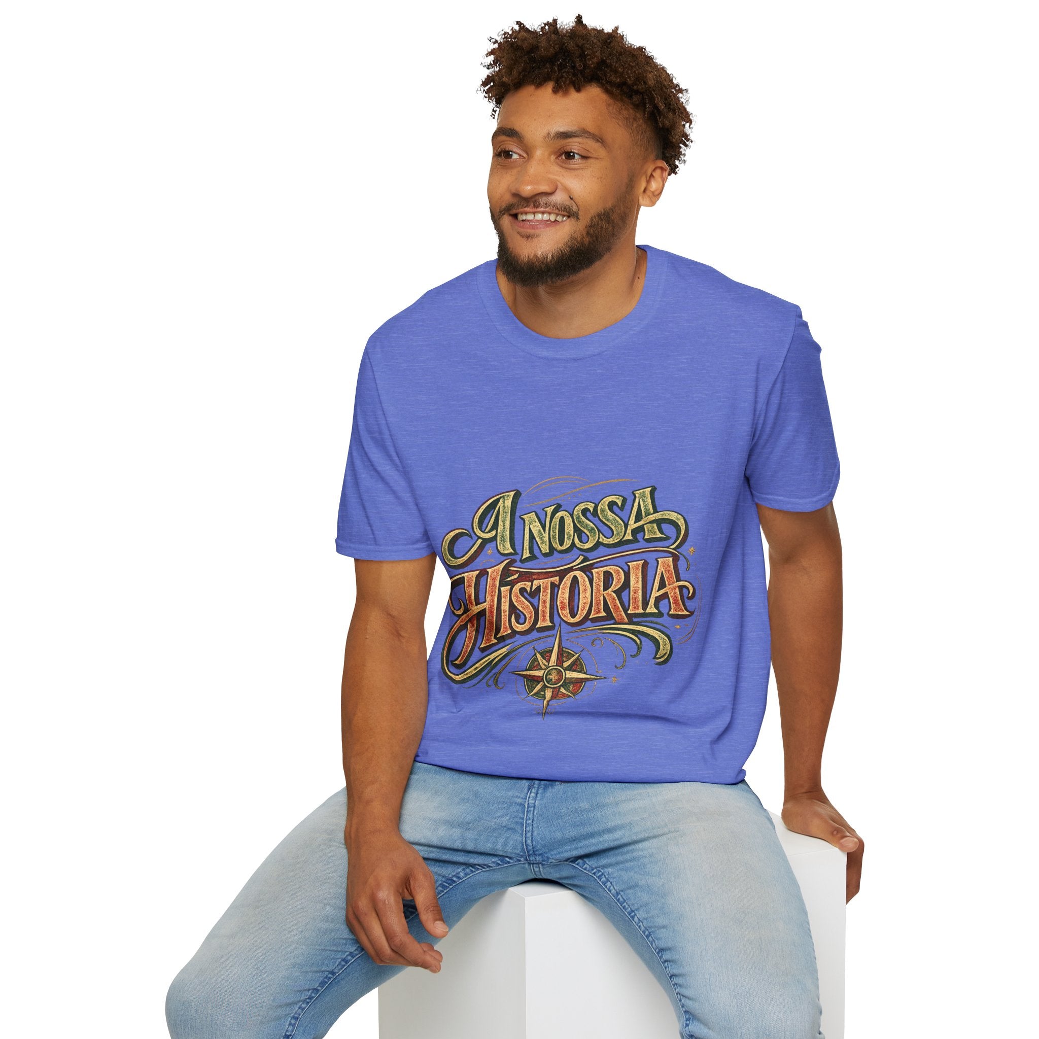 Portugal T-Shirt — "A Nossa História" Vintage Compass Graphic Tee