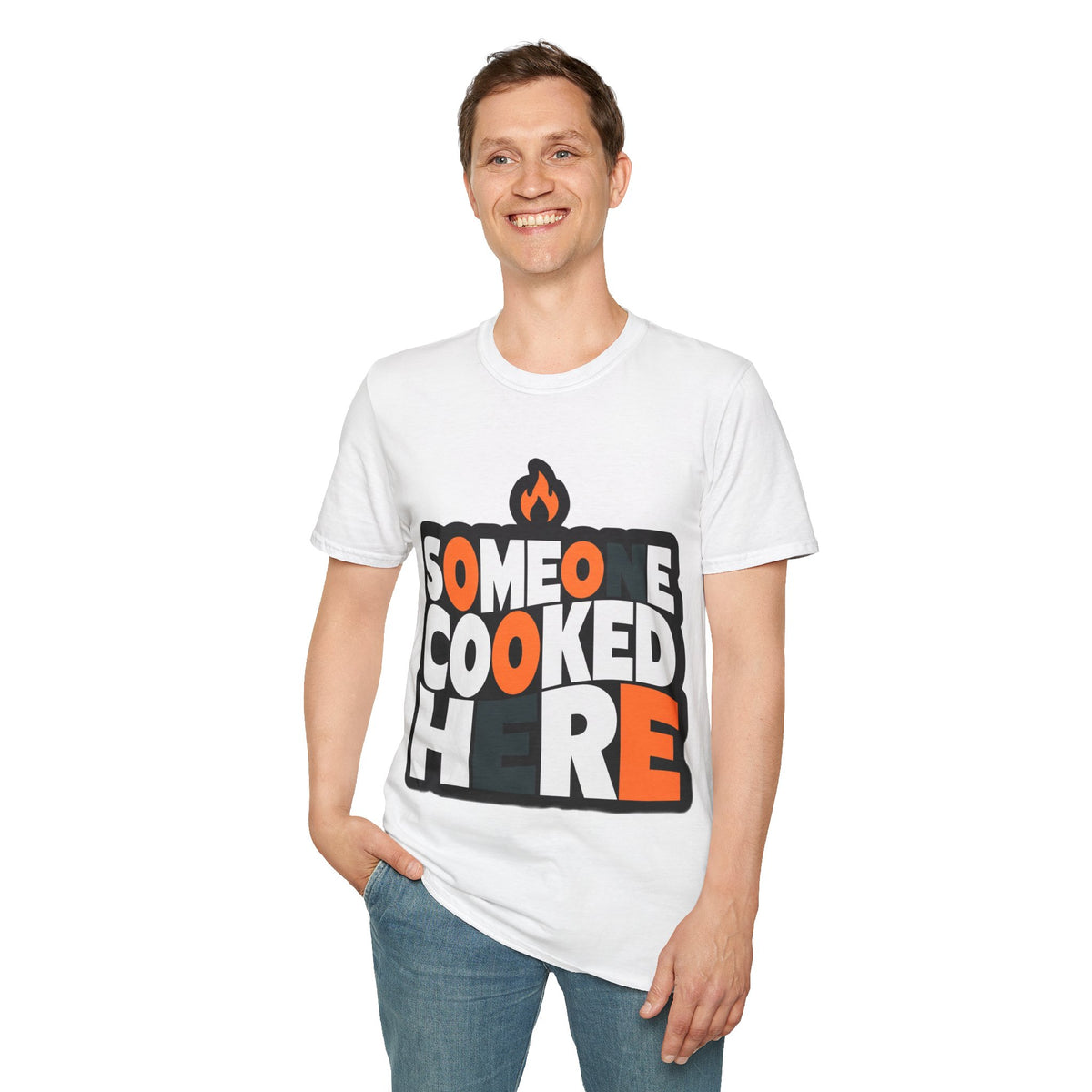 T-Shirt — "Someone Cooked Here" Funny Cooking Graphic Tee - Trending Now - August 2026