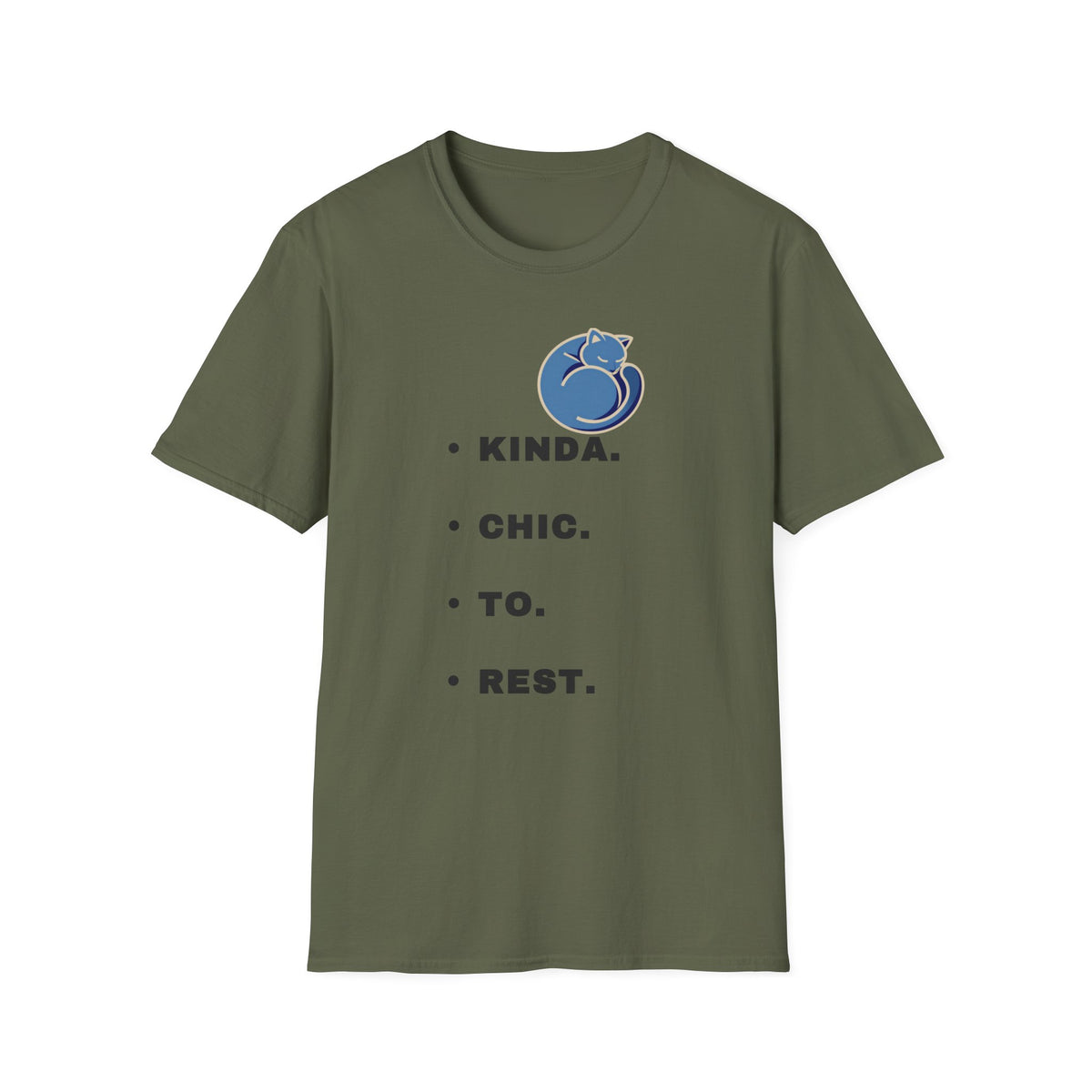 T-Shirt — "Kinda. Chill. To. Rest." Cat Graphic Relaxed Tee - Trending Now - September 2026