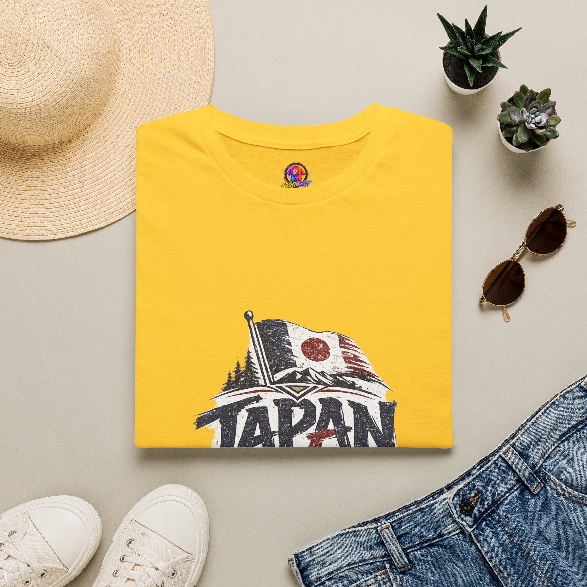 Japan Soccer T-Shirt – Vintage Flag & Crest Football Tee