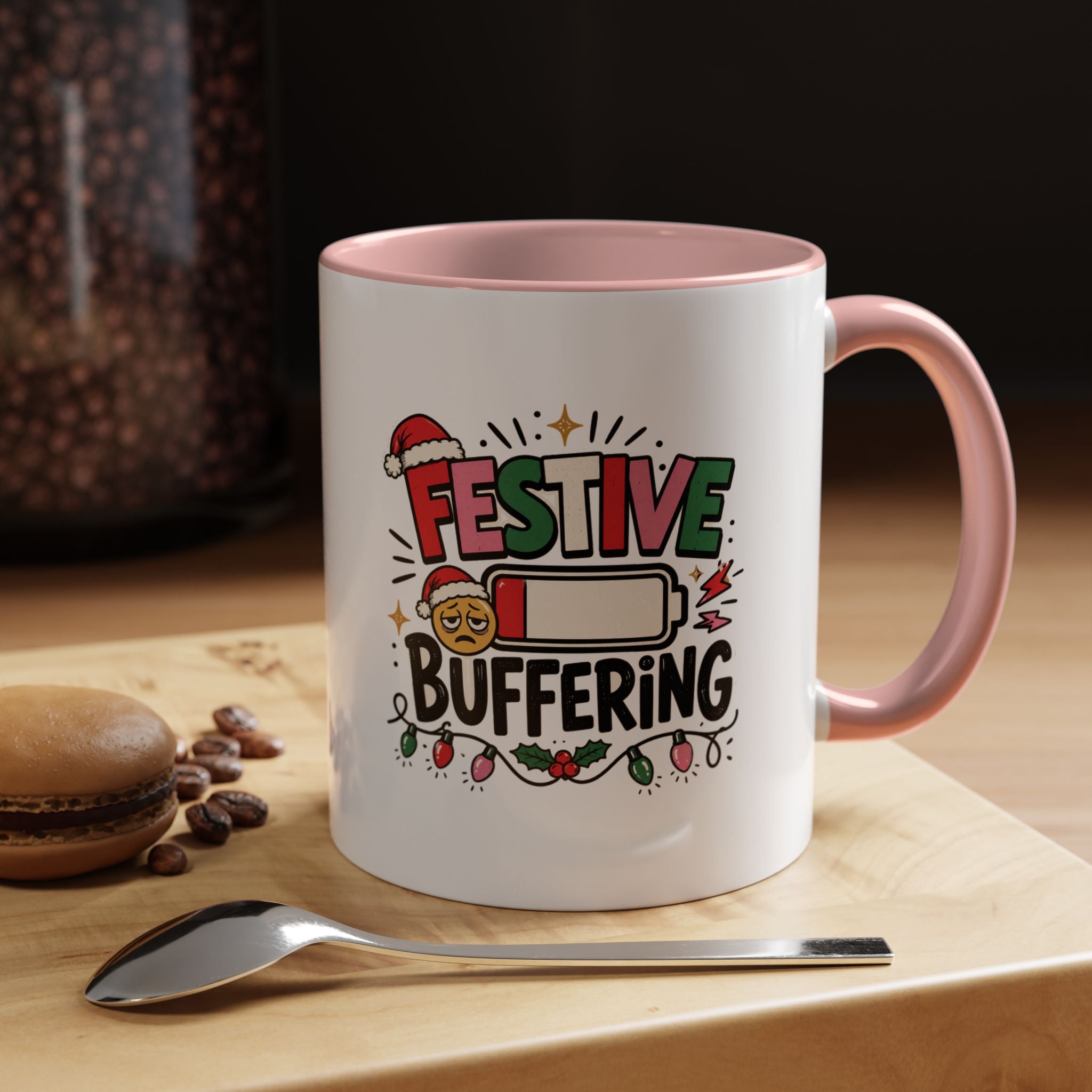 Modern Day Christmas Festive Buffering Mug — Funny Christmas Holiday Coffee Cup (11/15oz)