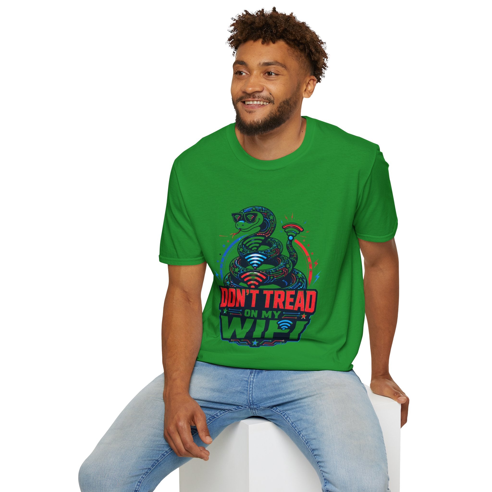 Don’t Tread on My WiFi T-Shirt — Patriotic Gadsden Snake WiFi Tee