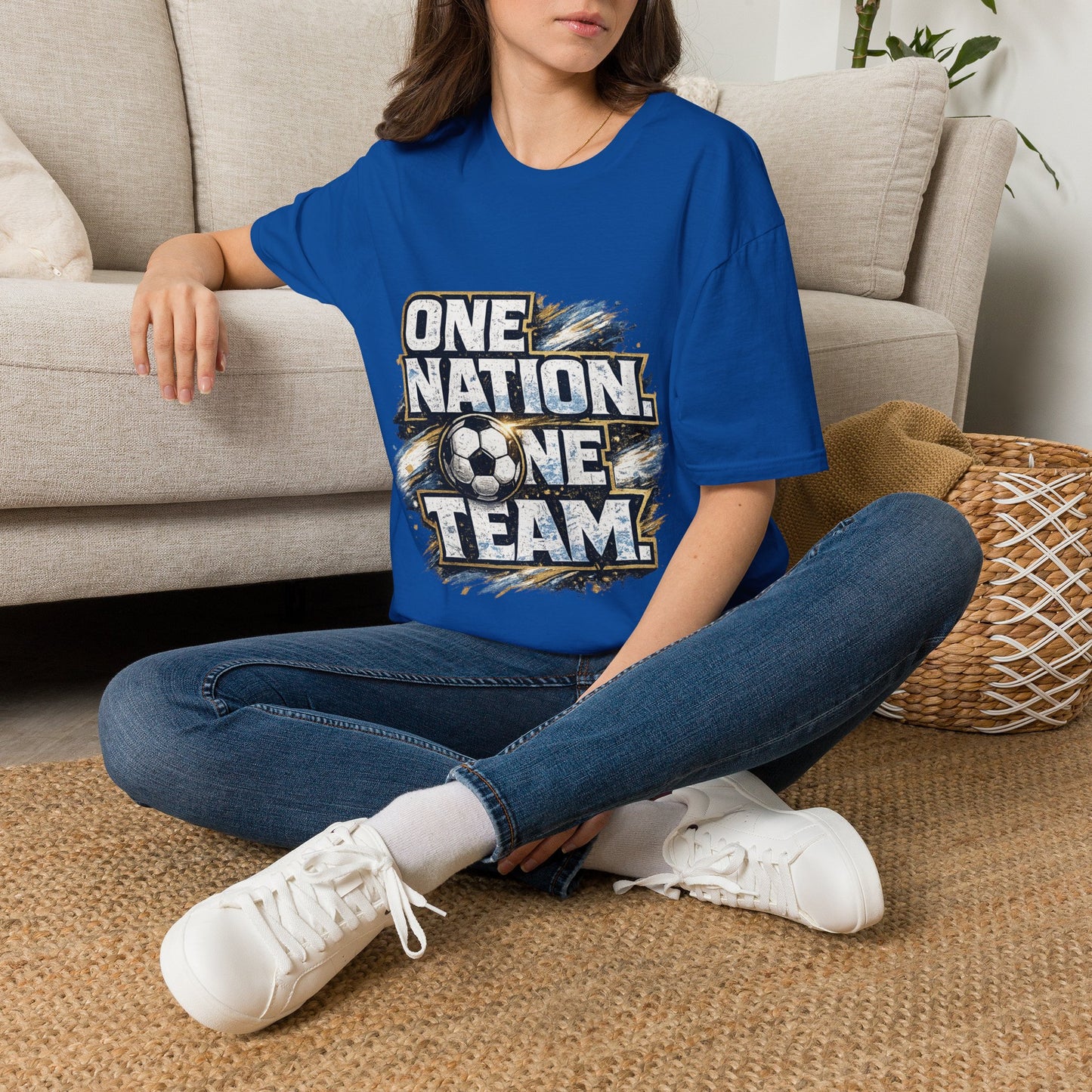 One Nation One Team Soccer T-Shirt — Supportive Fan Tee