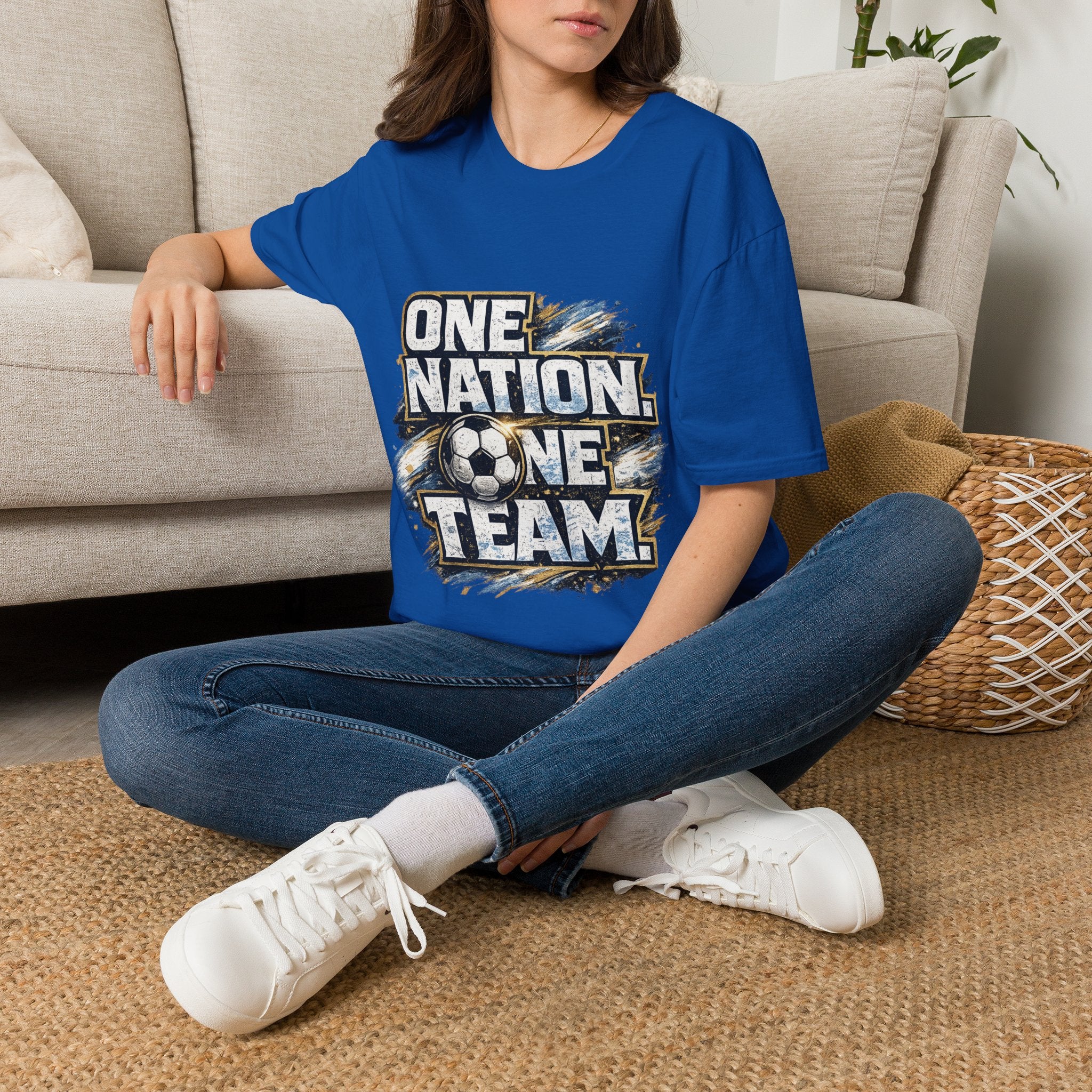 One Nation One Team Soccer T-Shirt — Supportive Fan Tee