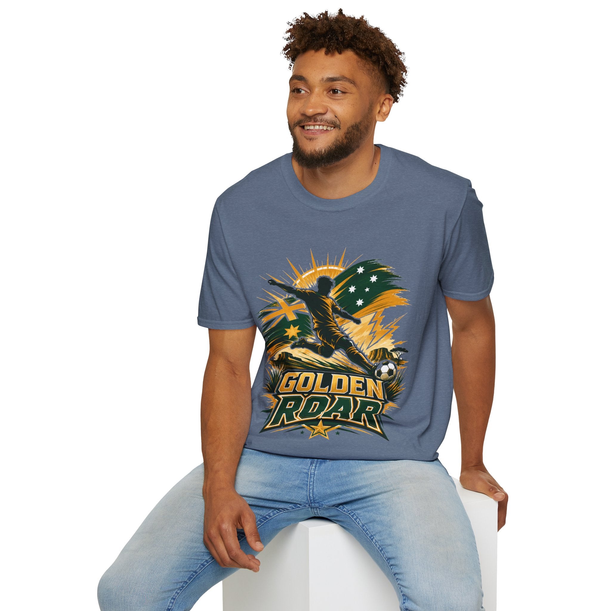 Australia Golden Roar Soccer T-Shirt — Australian Football Fan Tee
