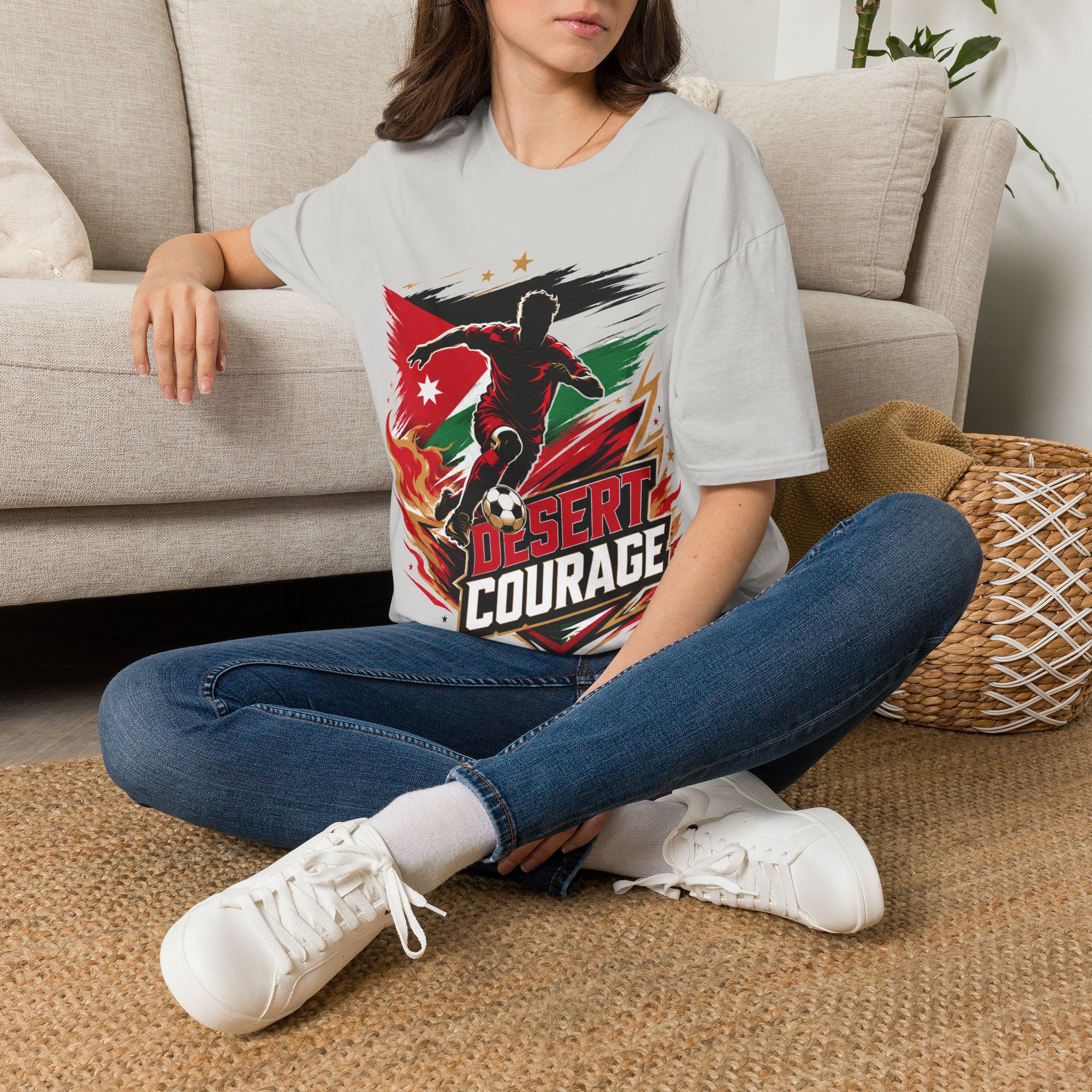 Jordan Soccer T‑Shirt — Desert Courage Flag Design