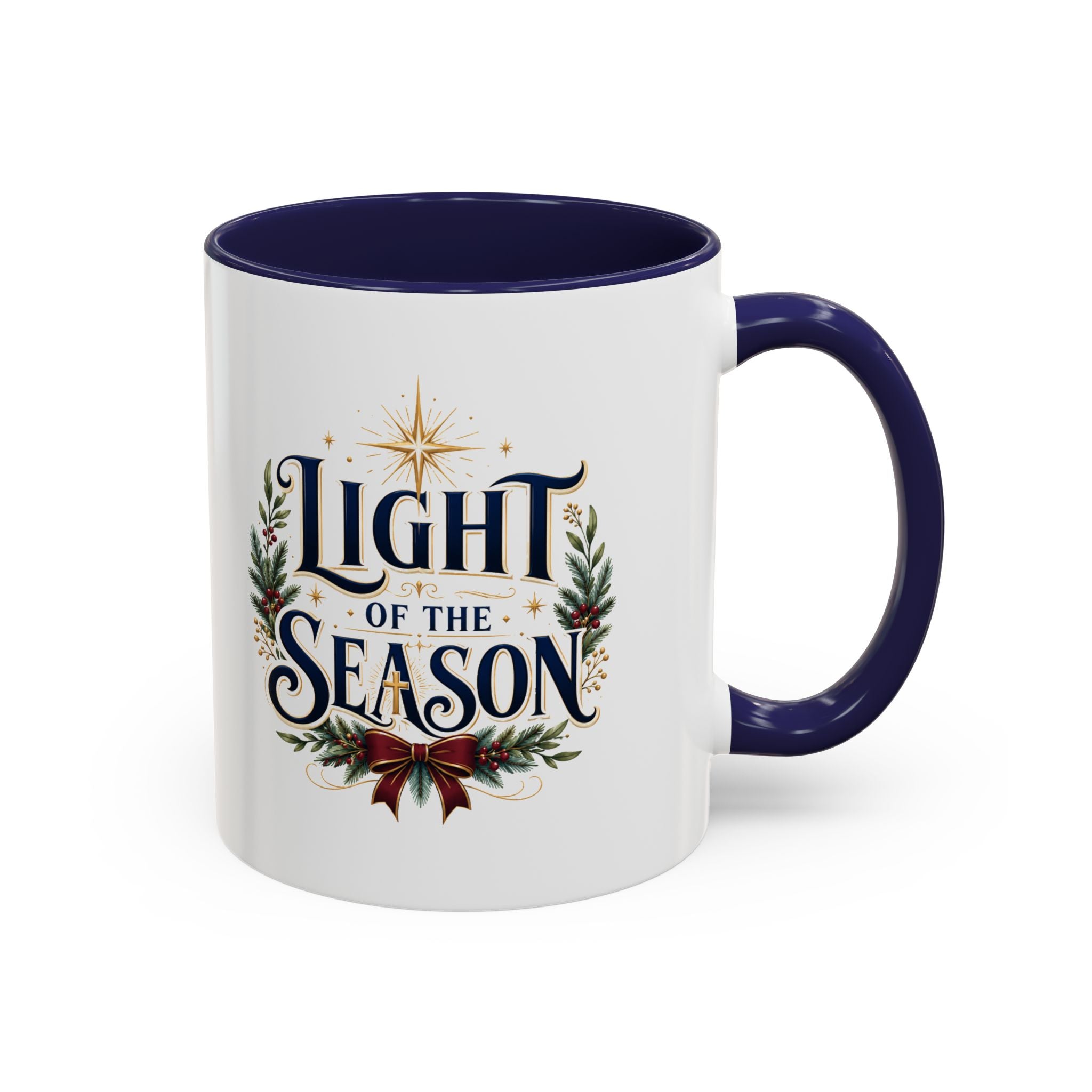 Christmas Light of the Season Accent Coffee Mug — Holiday Christmas Tea Cup