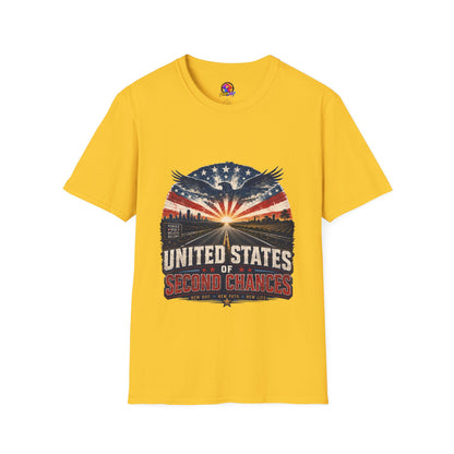 Patriotic Eagle T-Shirt — United States Skyline Vintage Flag Design