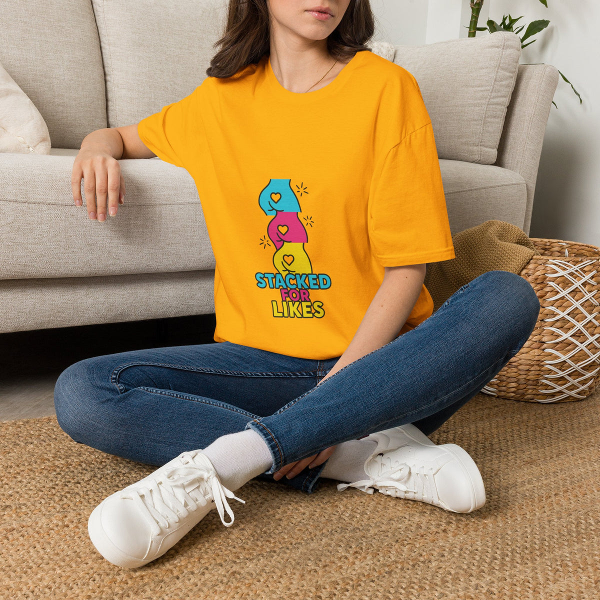 Stacked Likes T-Shirt — Cute Colorful Social Media Hearts Graphic Tee - Trending Now - October 2026