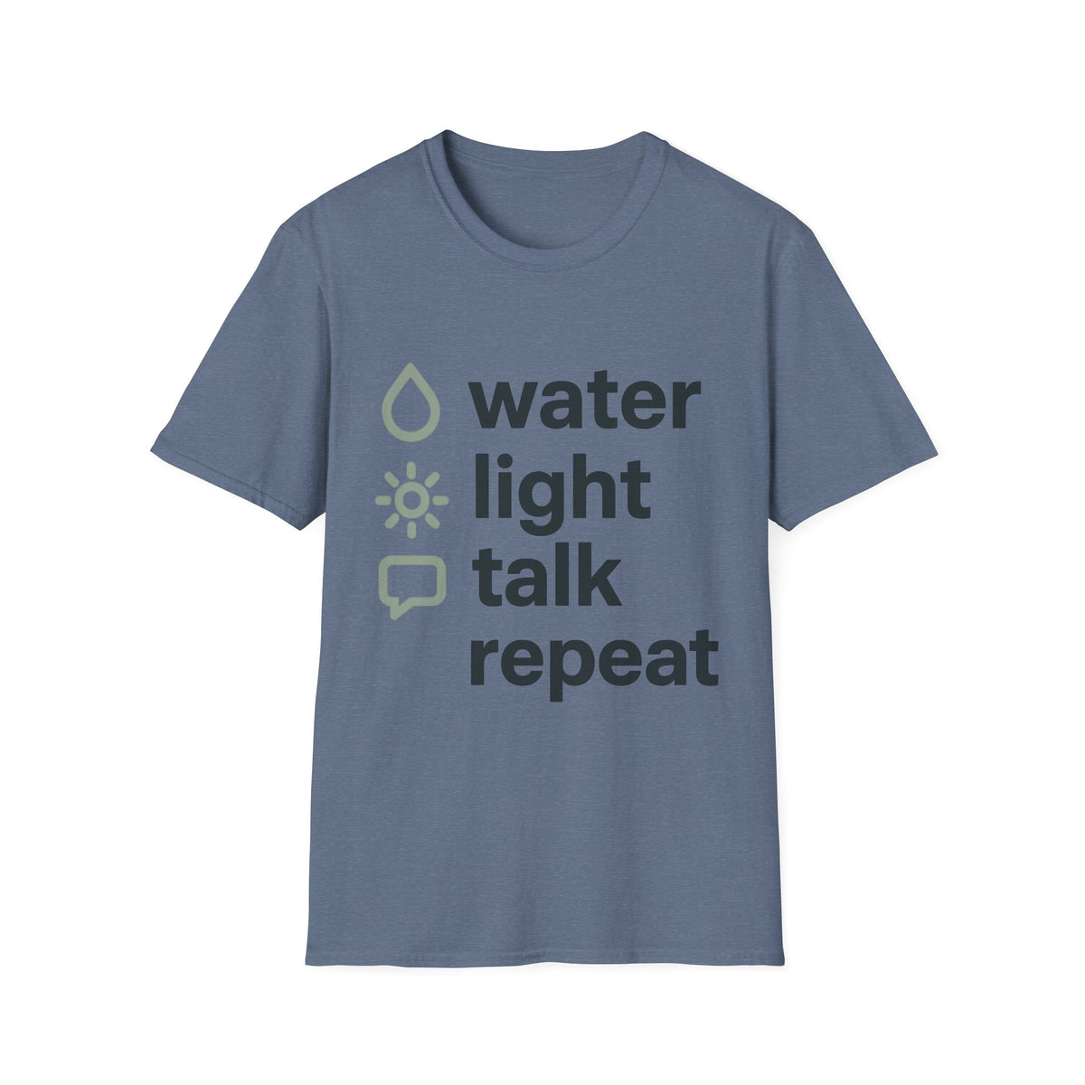 Eco Icons T-Shirt — Minimal 'water • light • forest' Graphic Tee - Trending Now - September 2026