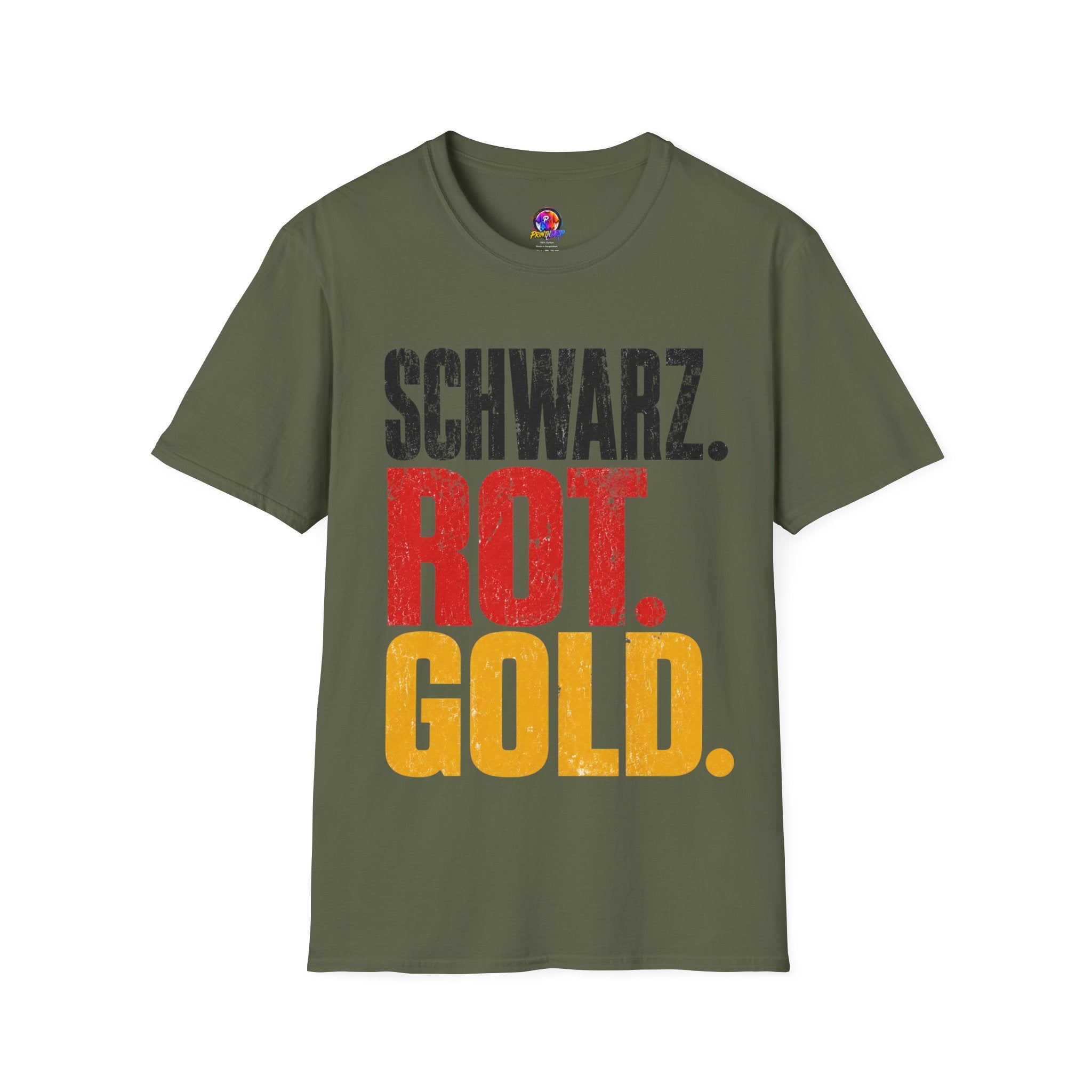 Germany Schwarz Rot Gold T-Shirt — German Flag Pride Graphic Tee