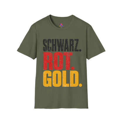 Germany Schwarz Rot Gold T-Shirt — German Flag Pride Graphic Tee