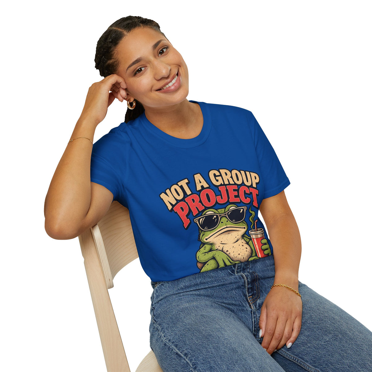 Not a Group Project Frog T-Shirt — "Socially Selective" Funny Introvert Tee