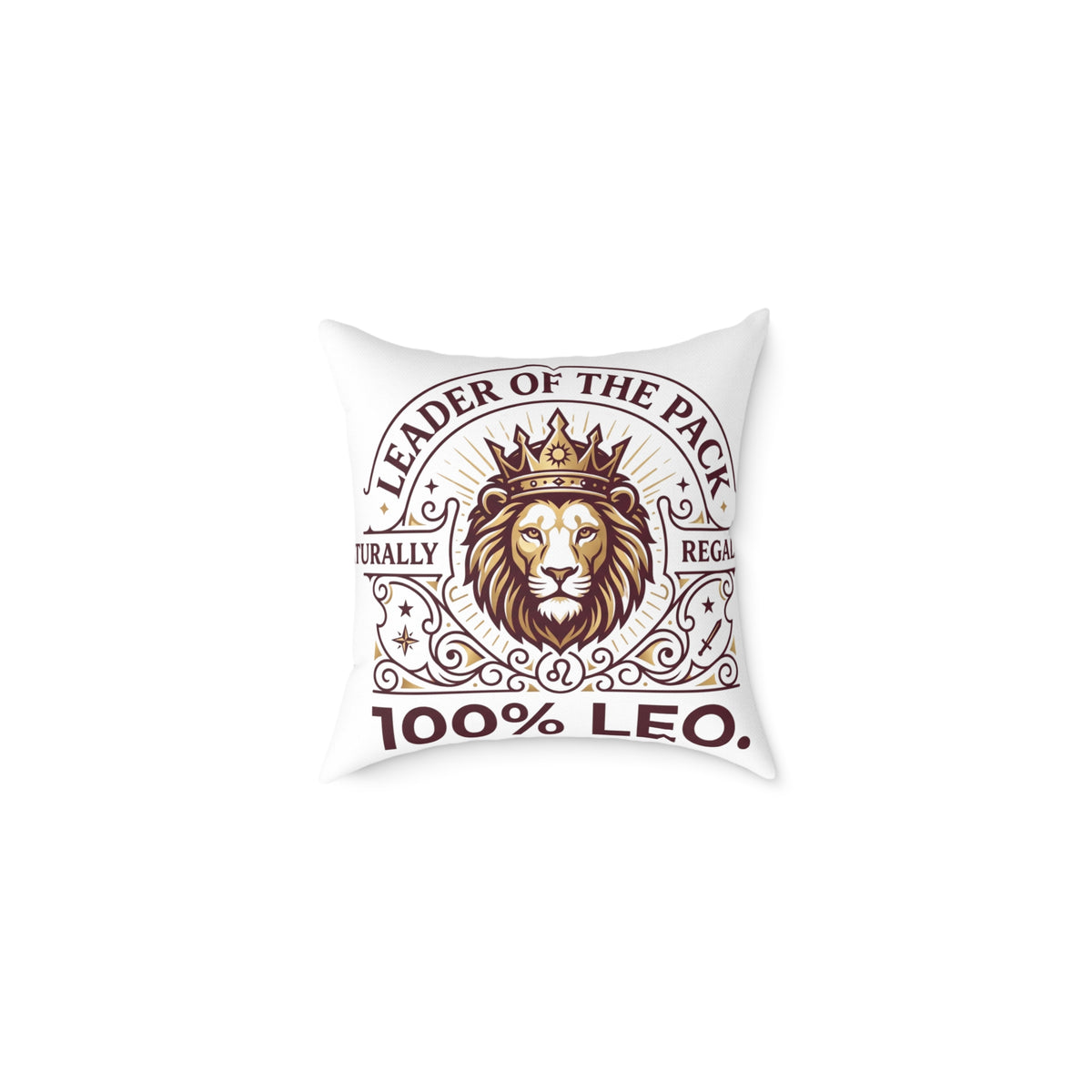 Leo Zodiac Leader Of The Pack Square Poly Canvas Pillow