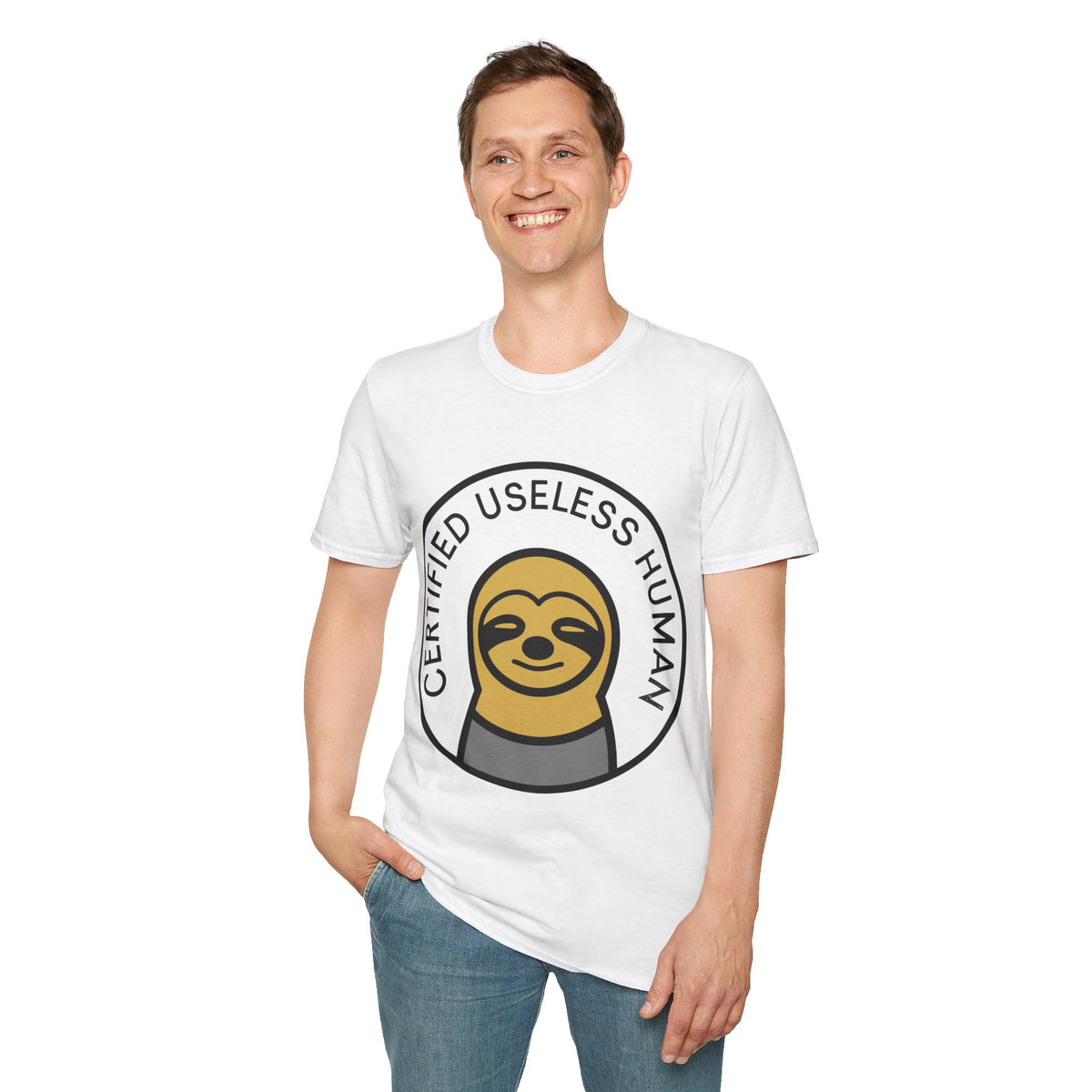 Certified Useless Human Sloth T-Shirt — Funny Lazy Sloth Graphic Tee - Trending Now - August 2026