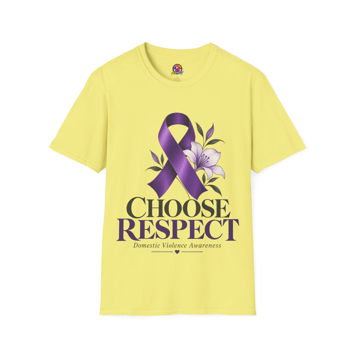 Choose Respect Purple Ribbon T‑Shirt — Domestic Violence Awareness Tee