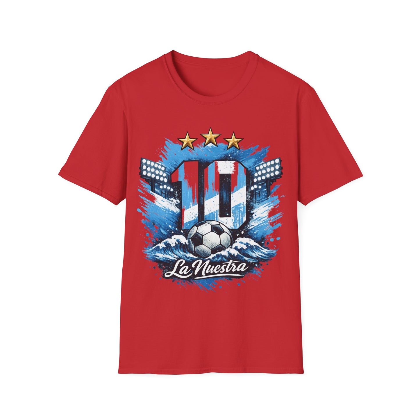 Argentina Soccer Fan T-Shirt — 'La Nuestra' #10 Jersey Design
