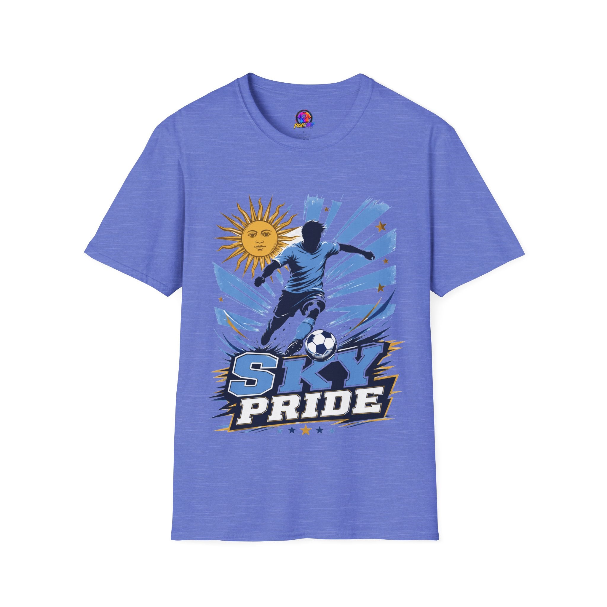 Uruguay Soccer Sky Pride T-Shirt — Argentina Sun Football Graphic Tee