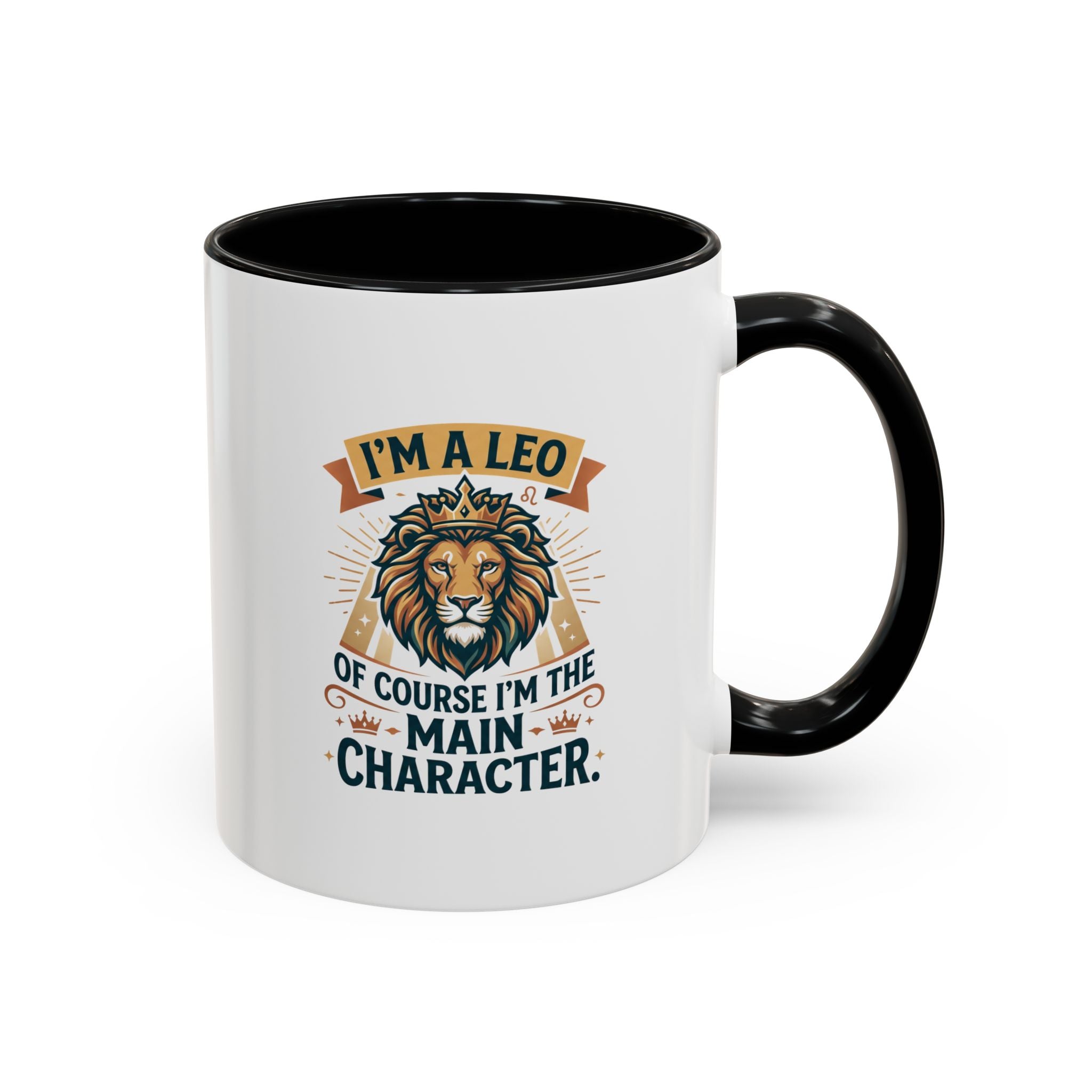 Leo Coffee Mug – “I’m a Leo, Of Course I’m the Main Character” Accent Mug