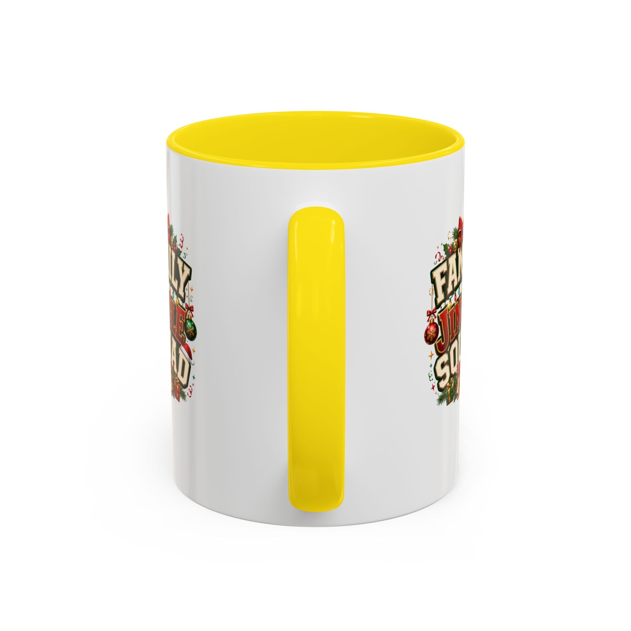 Family Jingle Squad Accent Coffee Mug — Christmas Holiday Coffee Cup