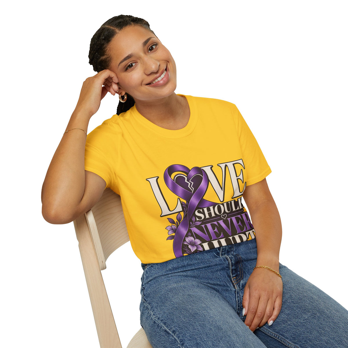 Love Should Never Hurt Domestic Violence Awareness T-Shirt