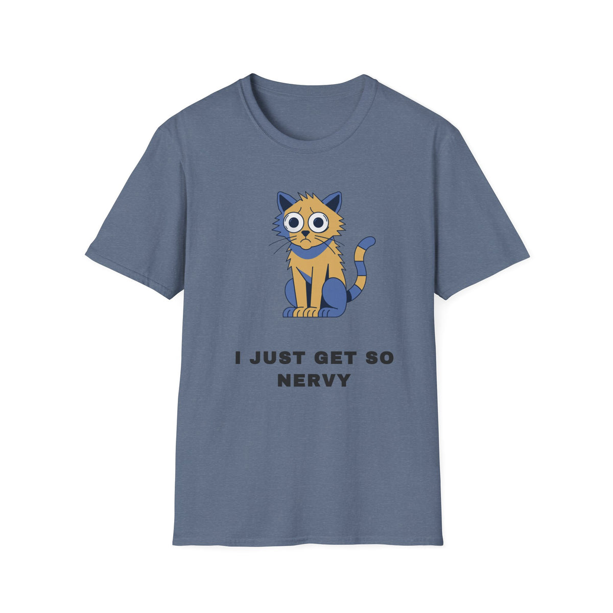I Just Get So Nervy Cat T-Shirt — Cute Anxious Cat Graphic Tee - Trending Now - September 2026