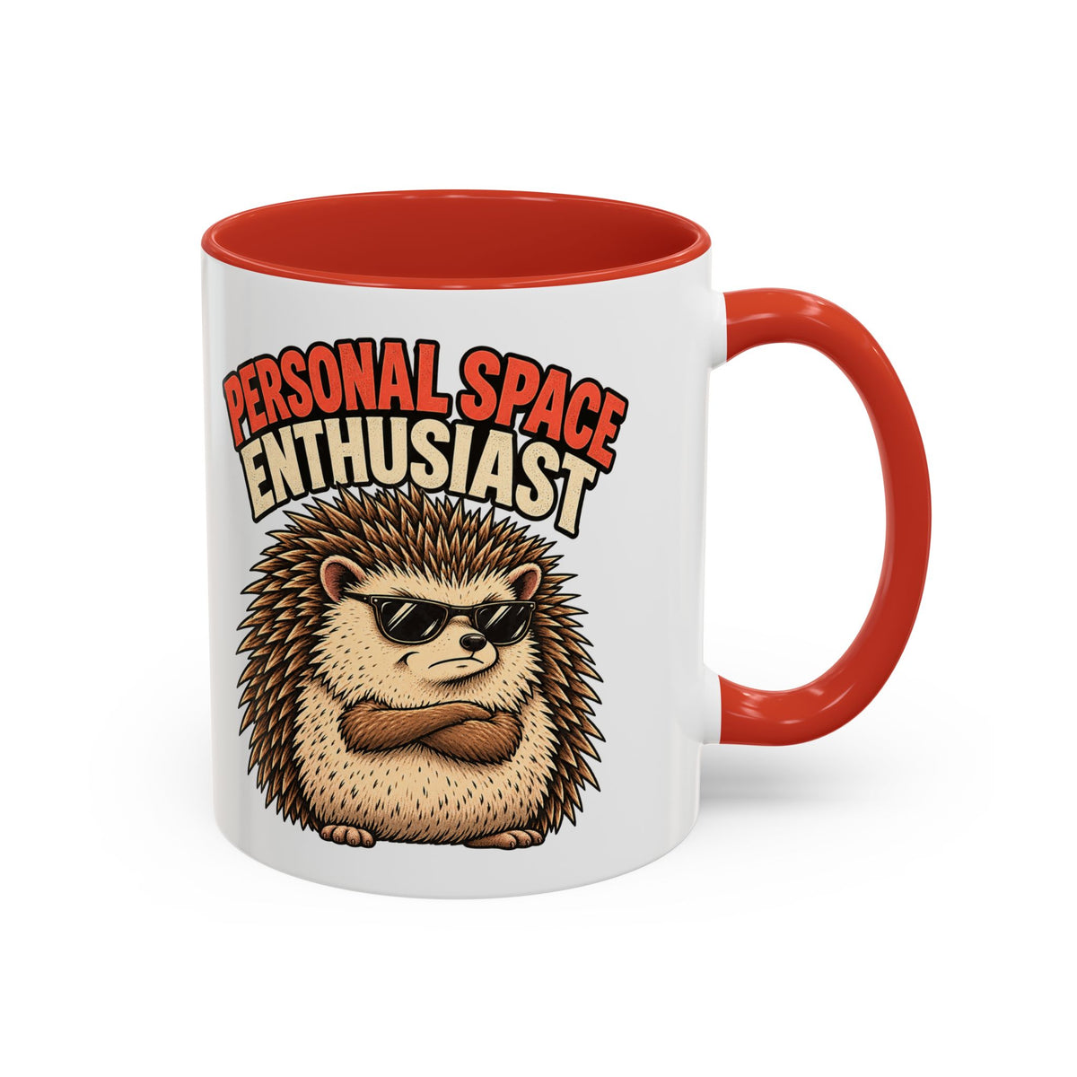 Funny And Witty "Personal Space Enthusiast" Accent Coffee Mug (11, 15oz)