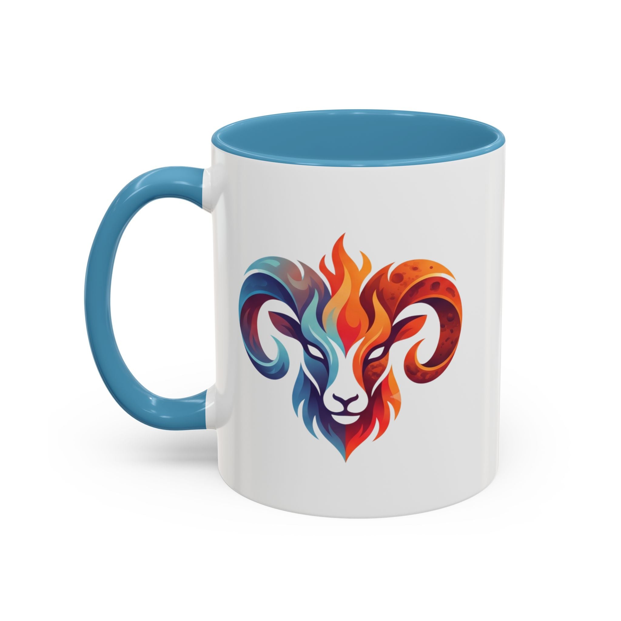 Aries Ram Heart Coffee Mug – Colorful Zodiac Accent Mug