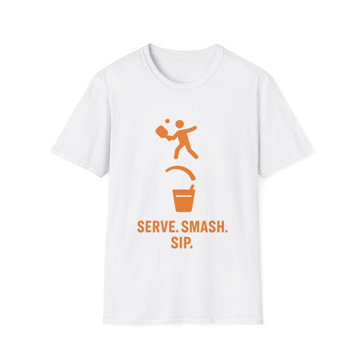 Pickleball Serve Smash Tee — Small Orange Player Graphic - Trending Now - September 2026