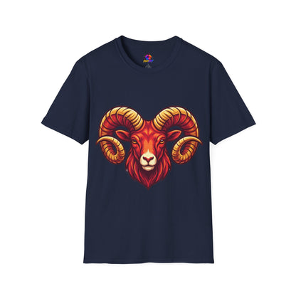 Ram Skull T-Shirt — Bold Goat Horn Graphic Tee (Aries/Zodiac)