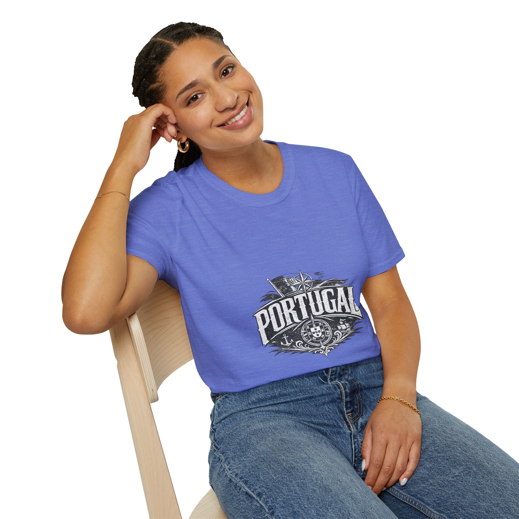 Portugal Vintage Compass T-Shirt — Nautical Travel Souvenir