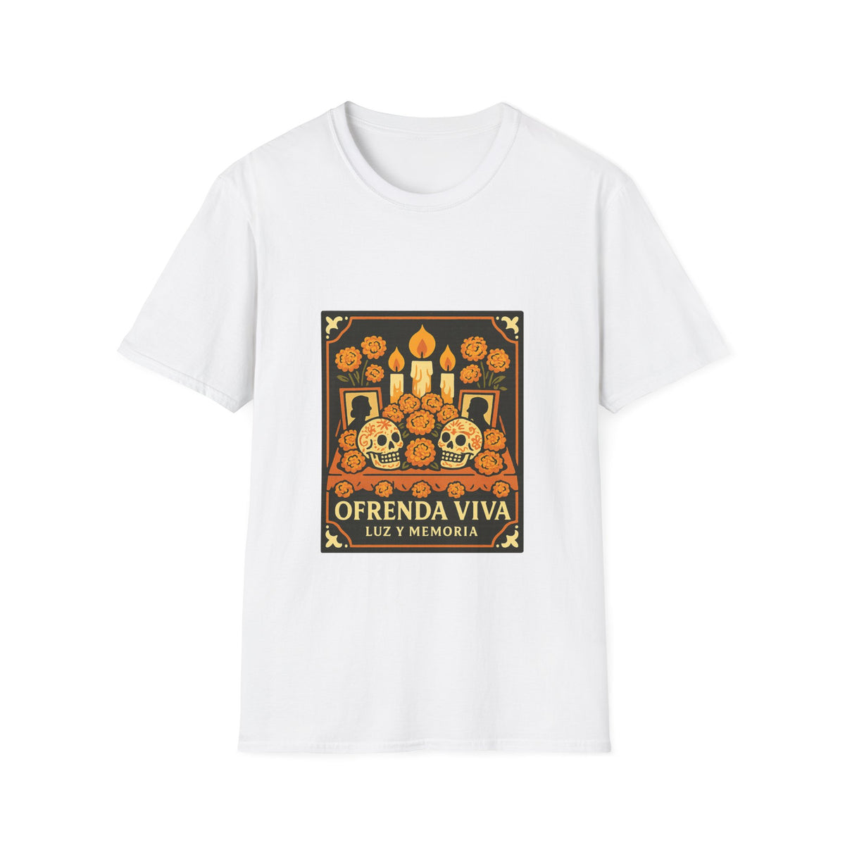Day of the Dead T-Shirt — 'Ofrenda Viva' Calavera Altar Design - Trending Now - October 2026