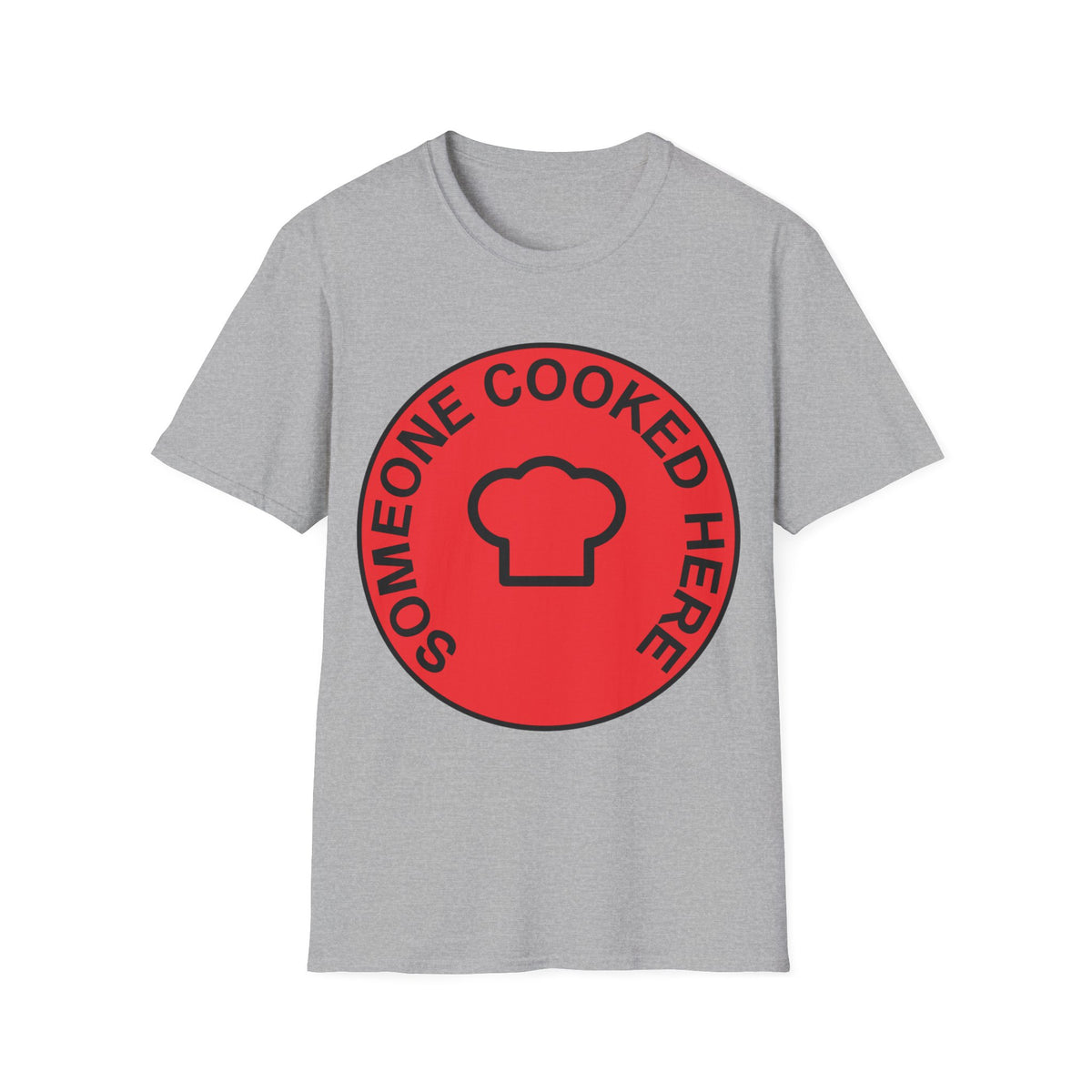 Someone Cooked Here Red Badge Tee - Funny Retro Chef Graphic T-Shirt - Trending Now - September 2026