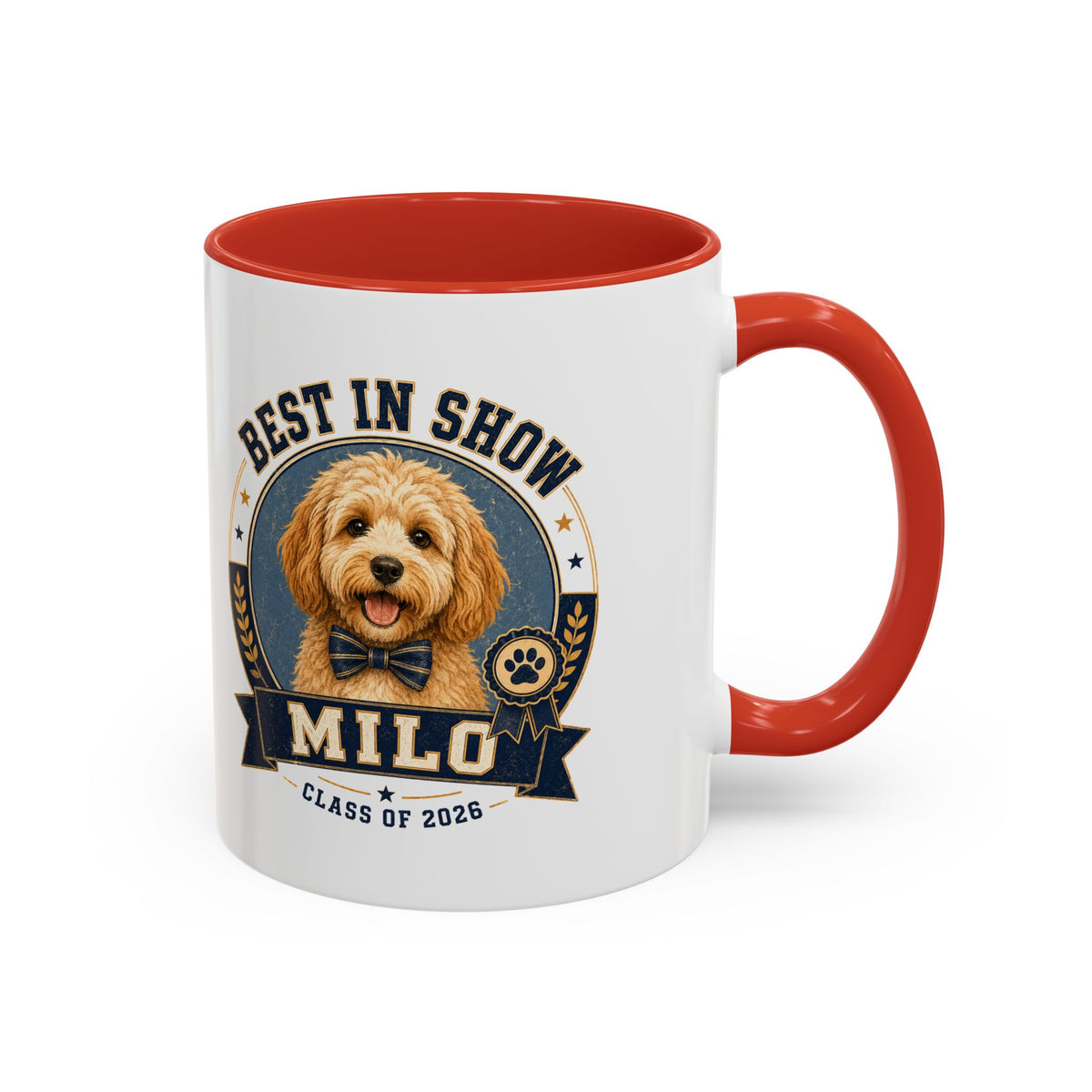 Milo Bailey Dog Dad Mom Best in Show Milo Coffee Mug — Personalized Dog Lover Gift (Class of 2026)