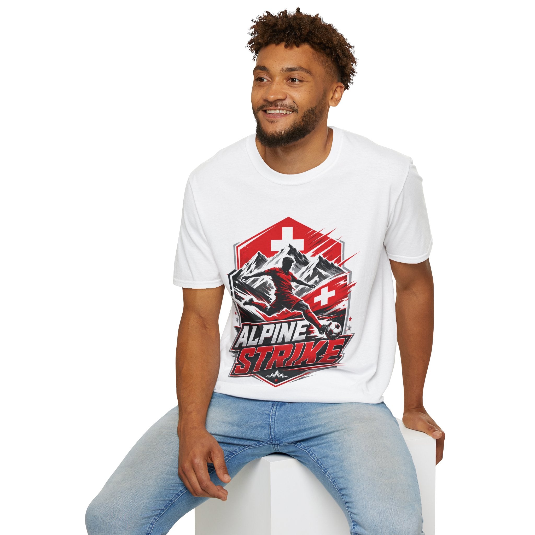 Switzerland Alpine Strike T‑Shirt – Swiss Mountain Ski & Snowboard Graphic