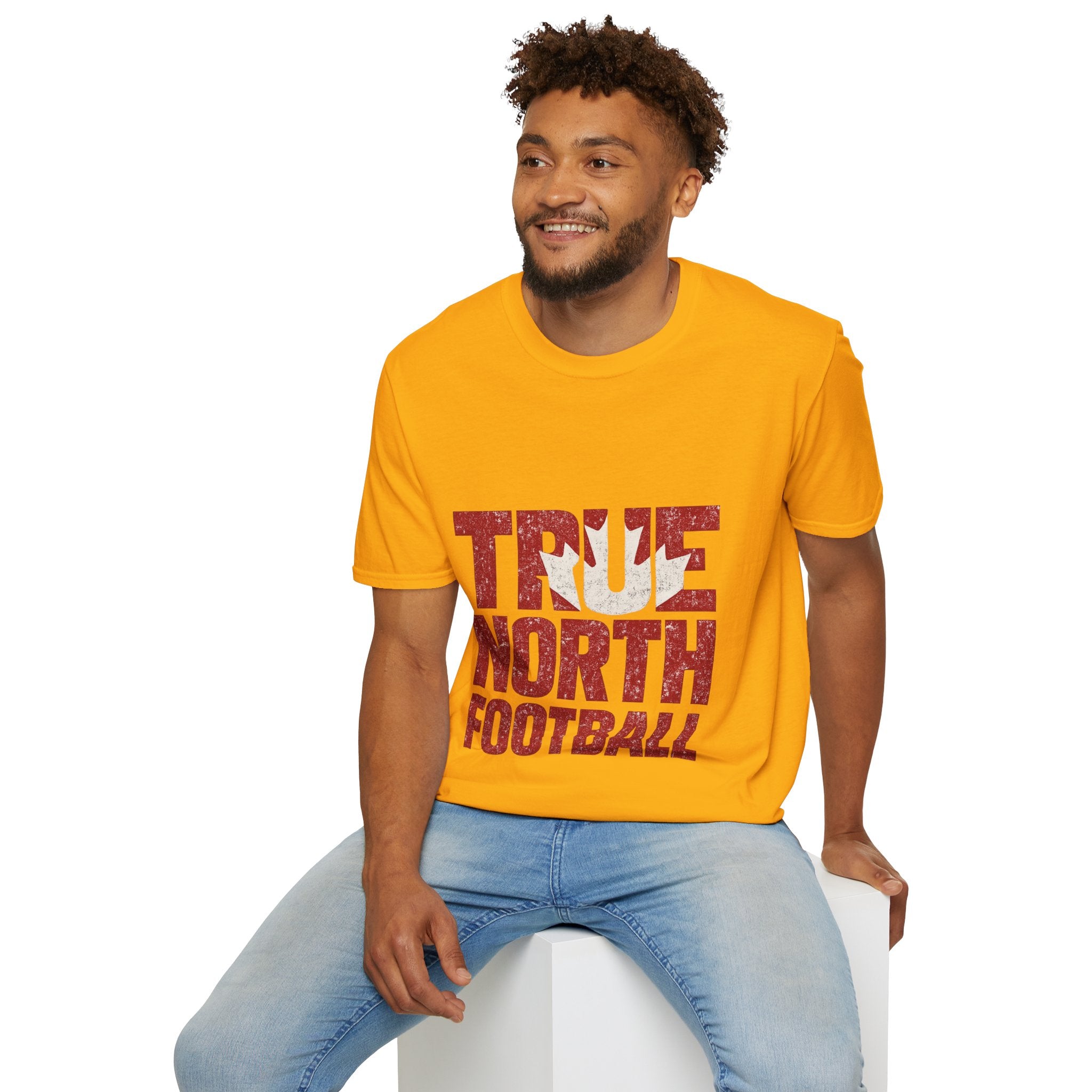 Canada True North Football T-Shirt — Vintage Canadian Leafs Sports Tee