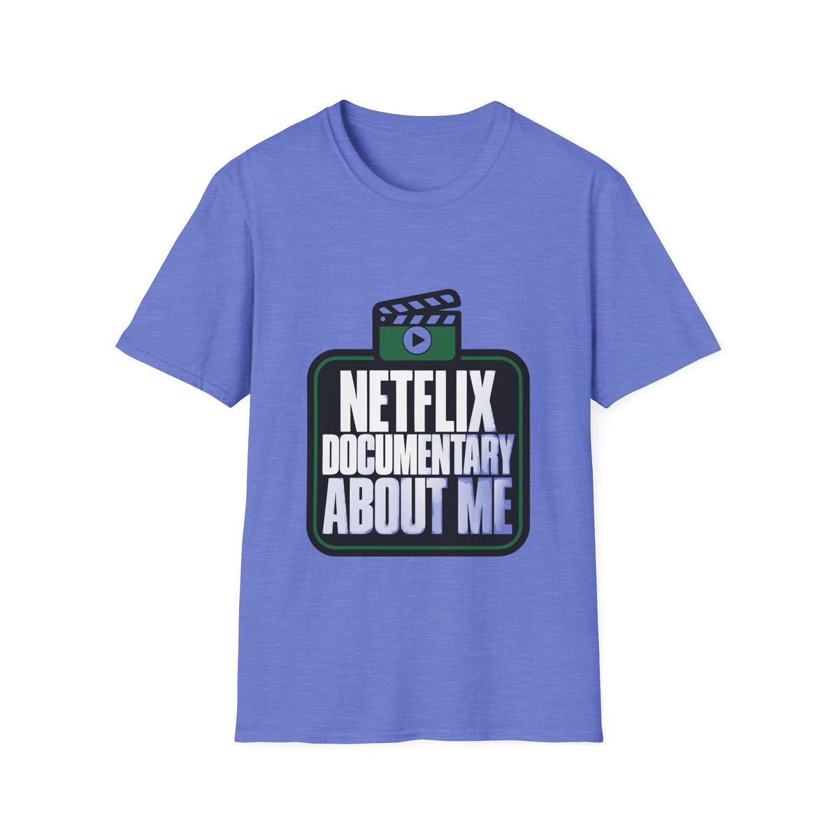Netflix Documentary About Me Green Block Badge T-Shirt - Funny Sarcastic Pop Culture Tee - Trending Now - September 2026
