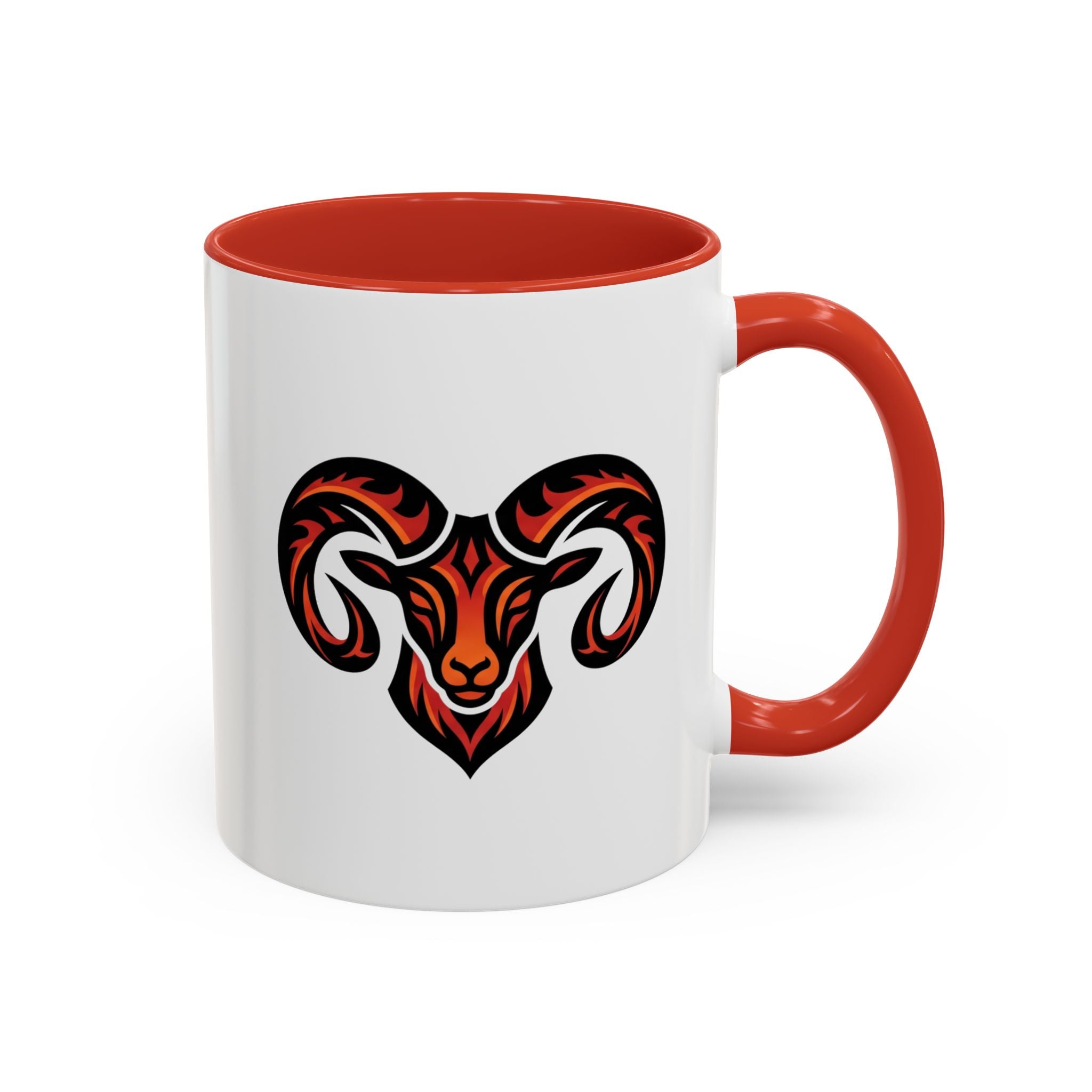 Ram Head Coffee Mug — Bold Tribal Goat Design Accent Mug