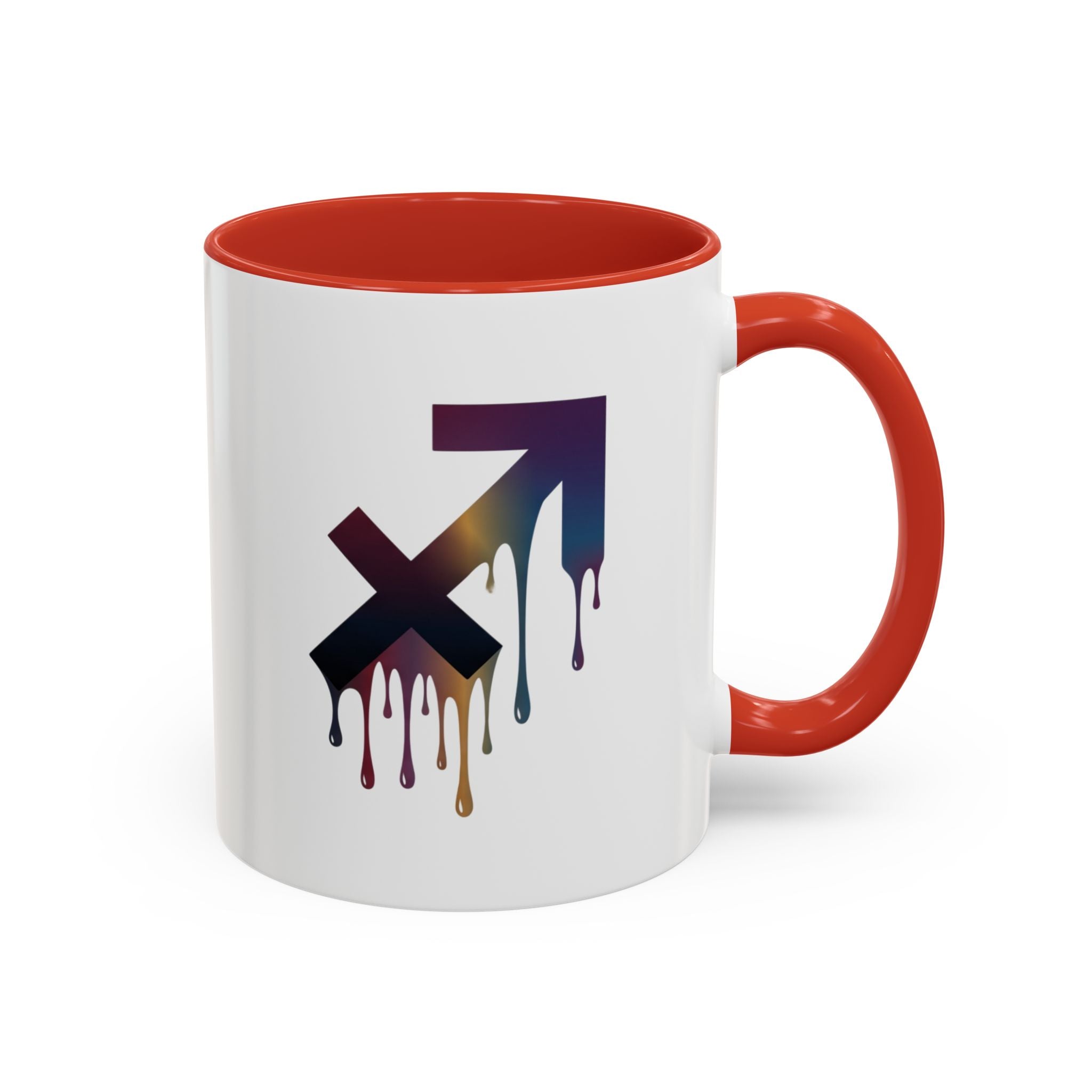 Sagittarius Drip Accent Coffee Mug — Zodiac Archer Horoscope Gift