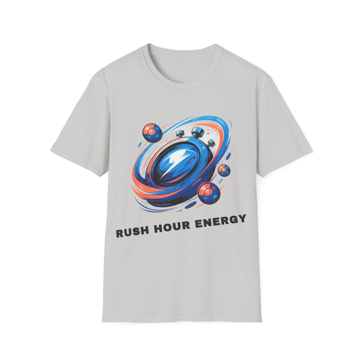 Stopwatch Orbit T-Shirt — 'Rush Hour Energy' Retro Space Graphic Tee - Trending Now - September 2026