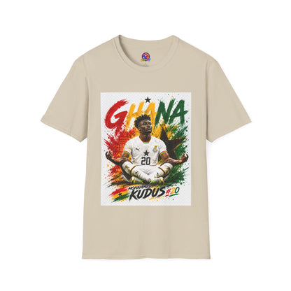 Ghana Football Player Graphic T-Shirt — Ghana Colors & Kudus Print