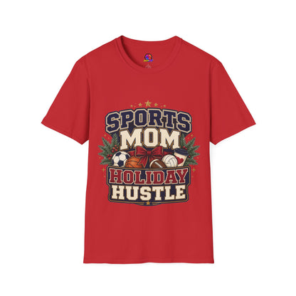 Sports Mom T‑Shirt — "Holiday Hustle" Athletic Mom Tee