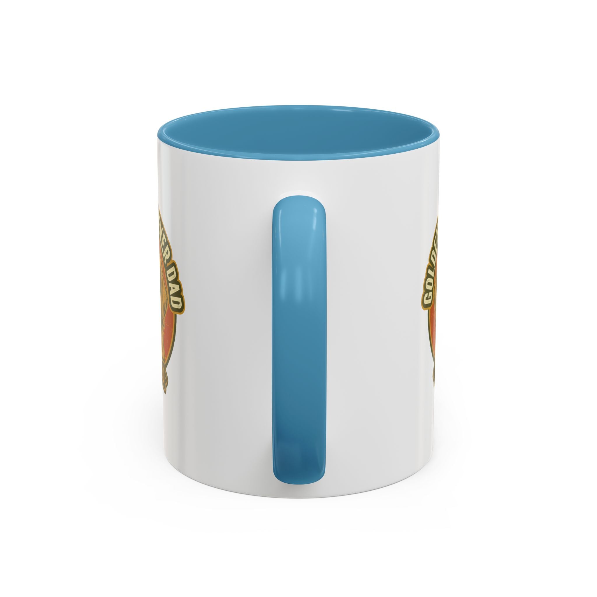 Funny Golden Retriever Dad Coffee Mug — "Certified" Dog Dad Accent Mug