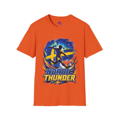 Sweden Nordic Thunder Soccer T-Shirt — Sweden Football Fan Tee