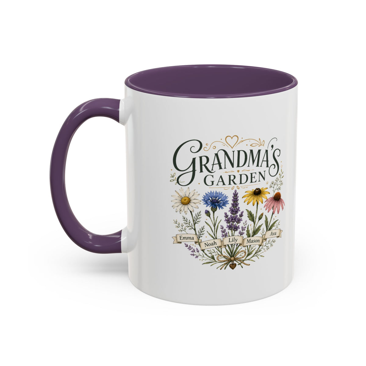 Milo Bailey Dog Dad Mom Grandma's Garden Floral Coffee Mug – Personalized  Accent Mug