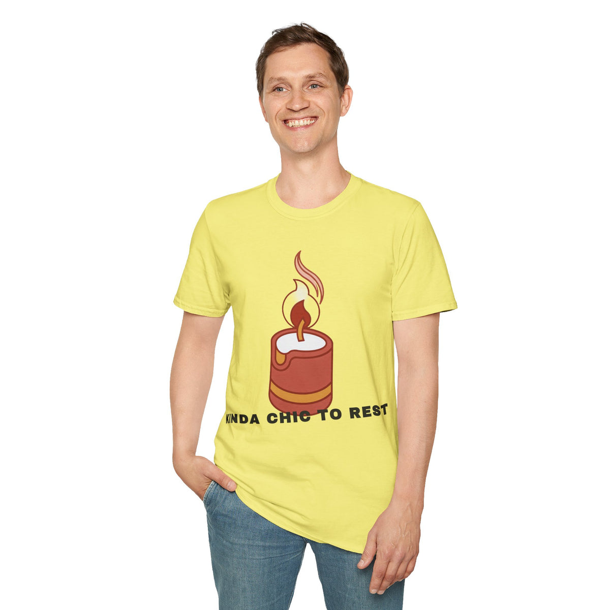 Candle Graphic T-Shirt — 'Kinda Lit' Cozy Candle Tee - Trending Now - September 2026