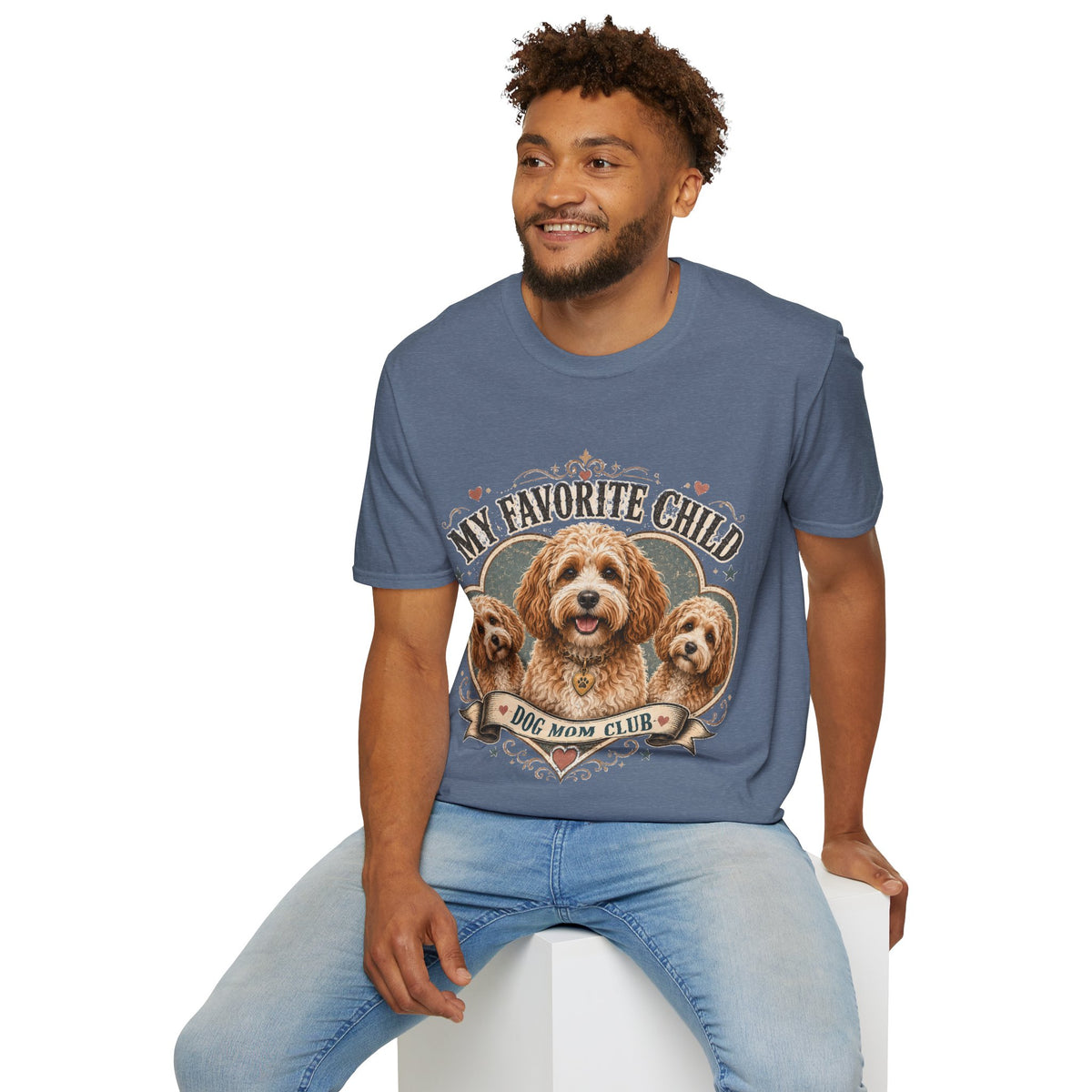 Dog Mom T-Shirt — "My Favorite Child" Cavalier Love Graphic Tee
