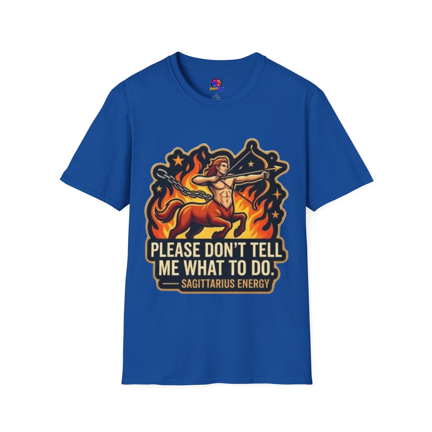 Sagittarius Archer T-Shirt — "Please Don't Tell Me What To Do" Zodiac Graphic