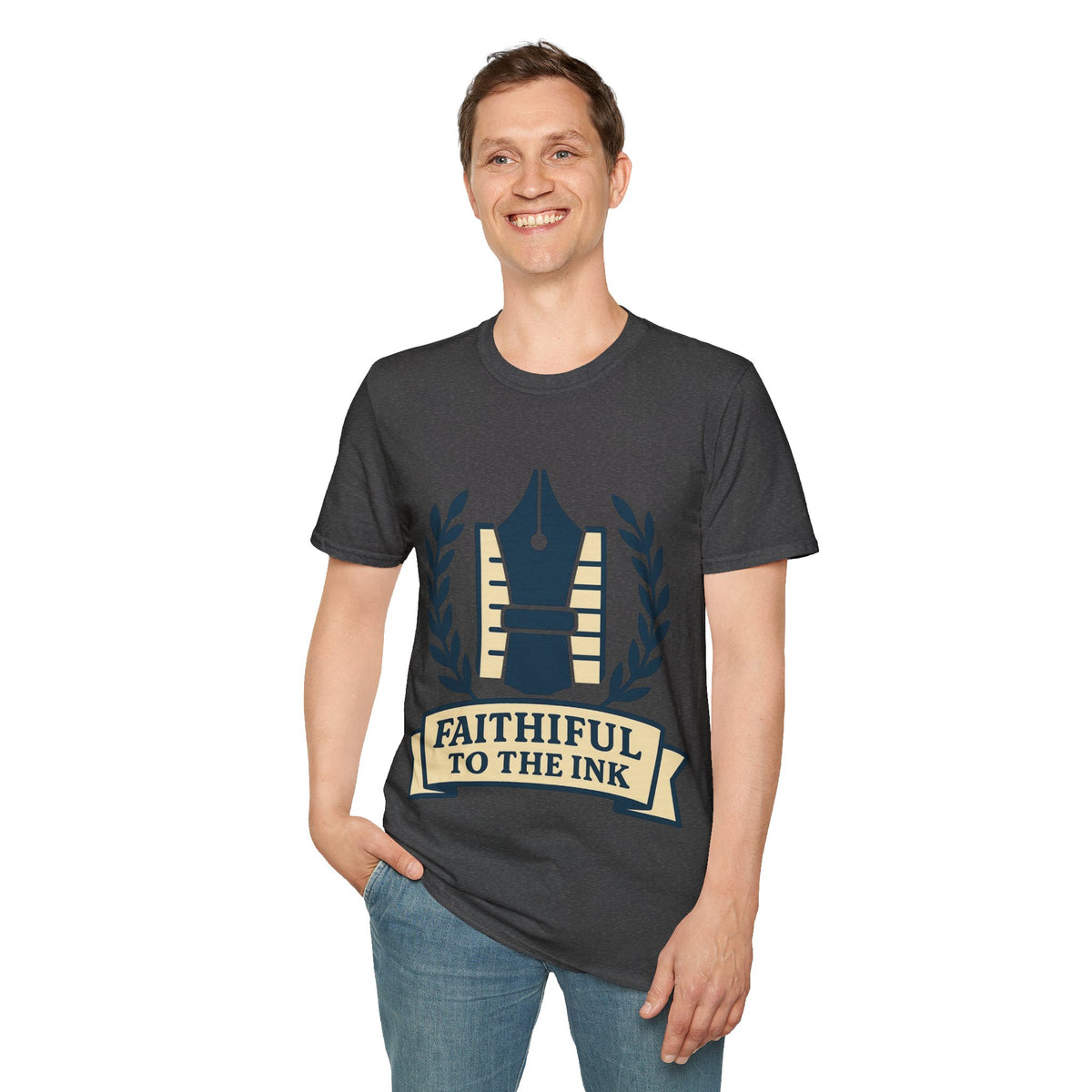 "Faithful To The Ink" Vintage Fountain Pen Tee | Retro Author Writer T-Shirt - Trending Now - September 2026