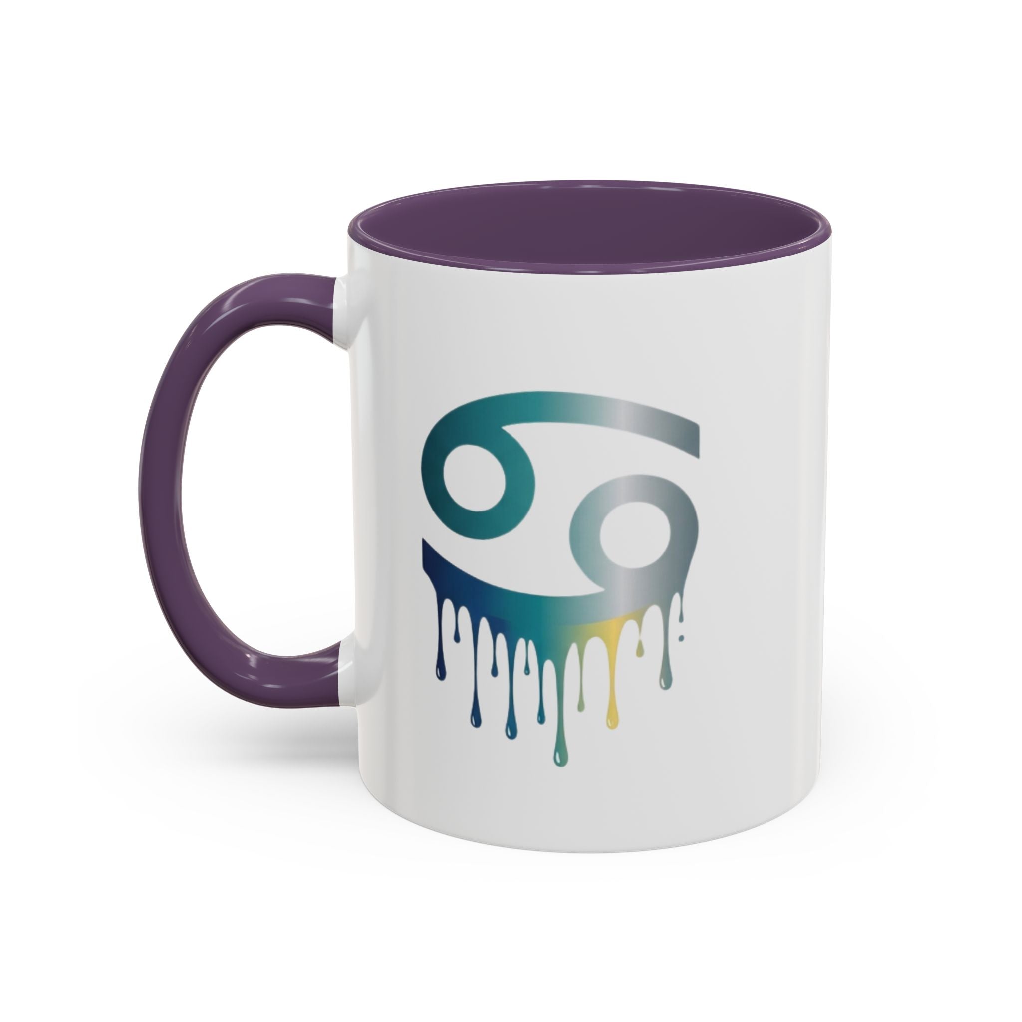 Cancer Zodiac Drip Accent Coffee Mug — Astrology Horoscope Gift